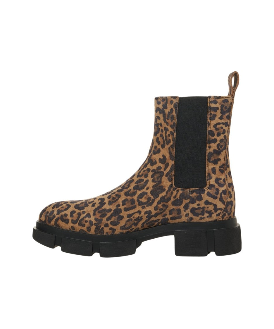 Copenaghen Animal Print Suede Chelsea Boots