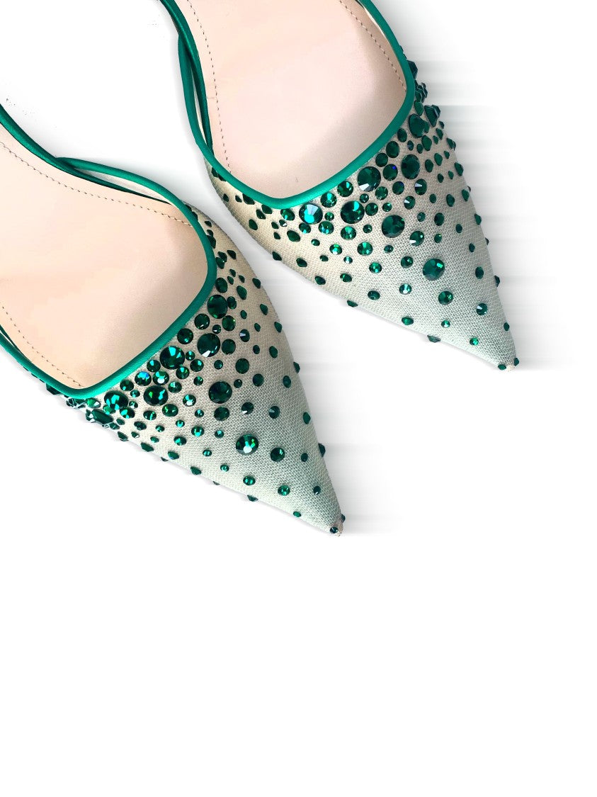 Rodo Assia 80 Emerald Strass Satin