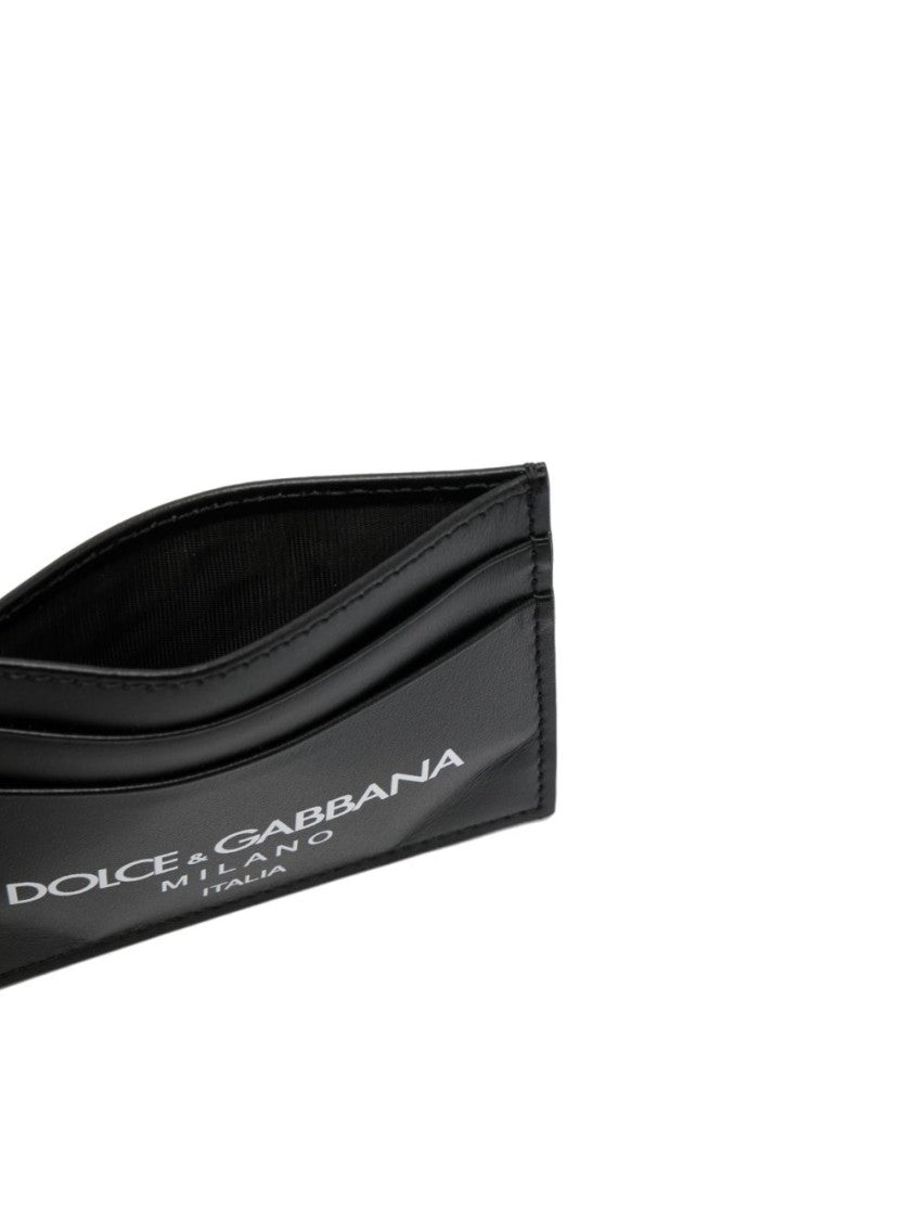 Dolce & Gabbana Rectangular Black Calf Leather Card Holder