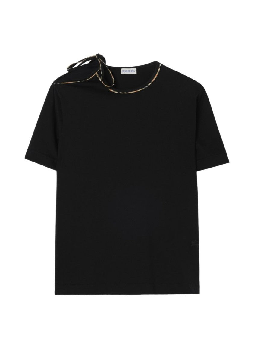 Burberry Crewneck Cotton Tie Ribbon T-Shirt