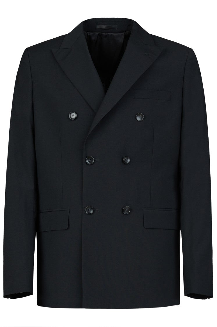 Gazzarrini X Michele Franzese Double-Breasted Black Wool Blend Suit