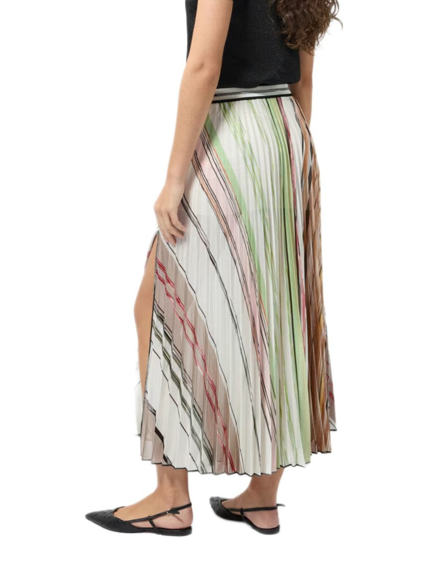 Missoni Striped Plissé Viscose Midi Skirt