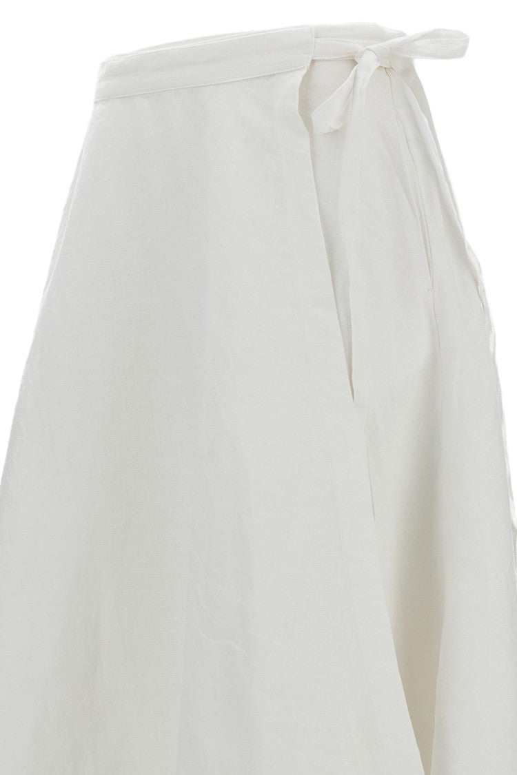 Polo Ralph Lauren Wrap-Style Long Linen Skirt With A-Line Silhouette