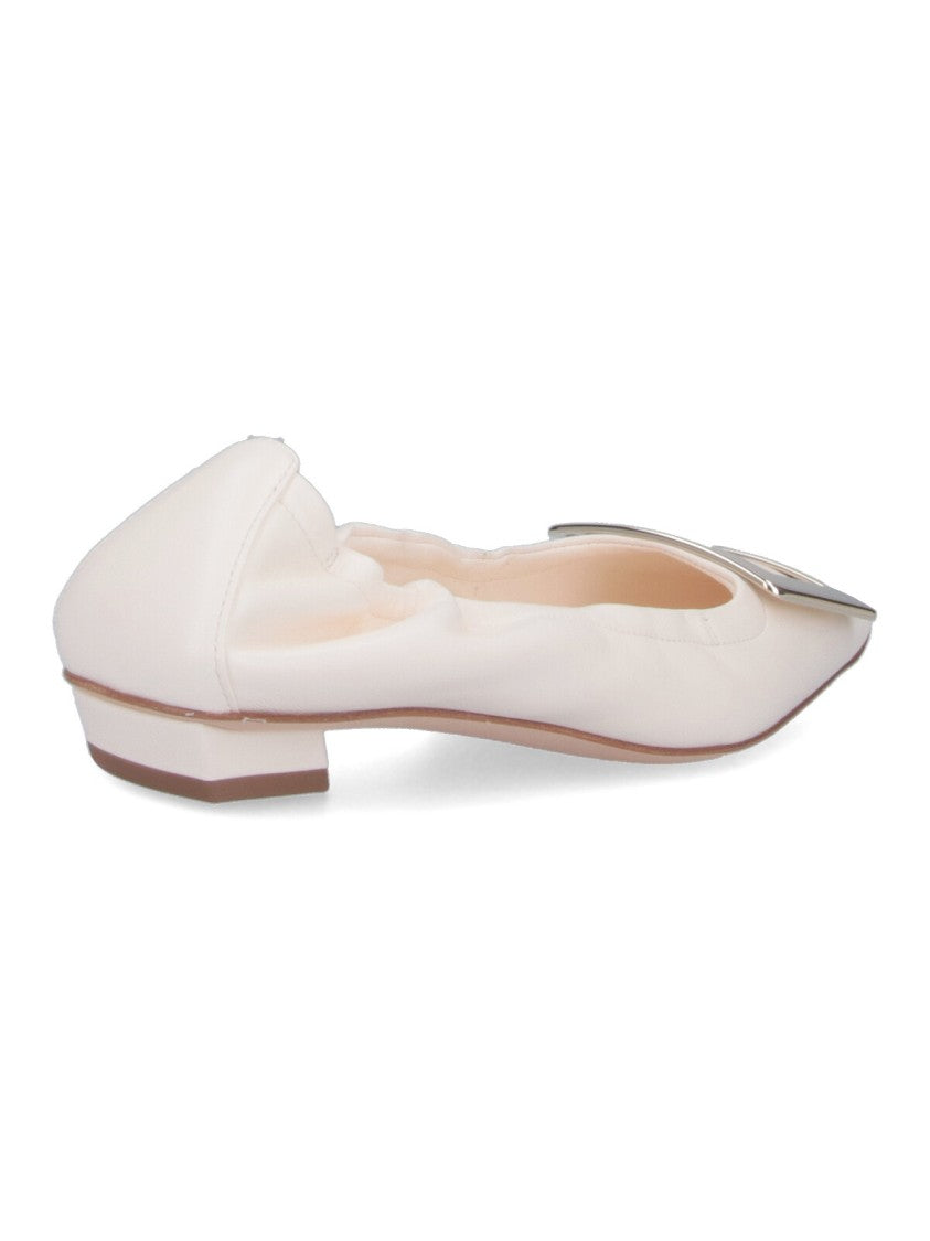 Roger Vivier Ballerine Flats With Draped Nappa Leather