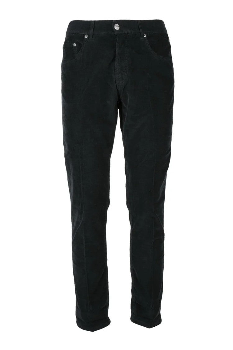 Dondup Icon Velvet Trousers - Black