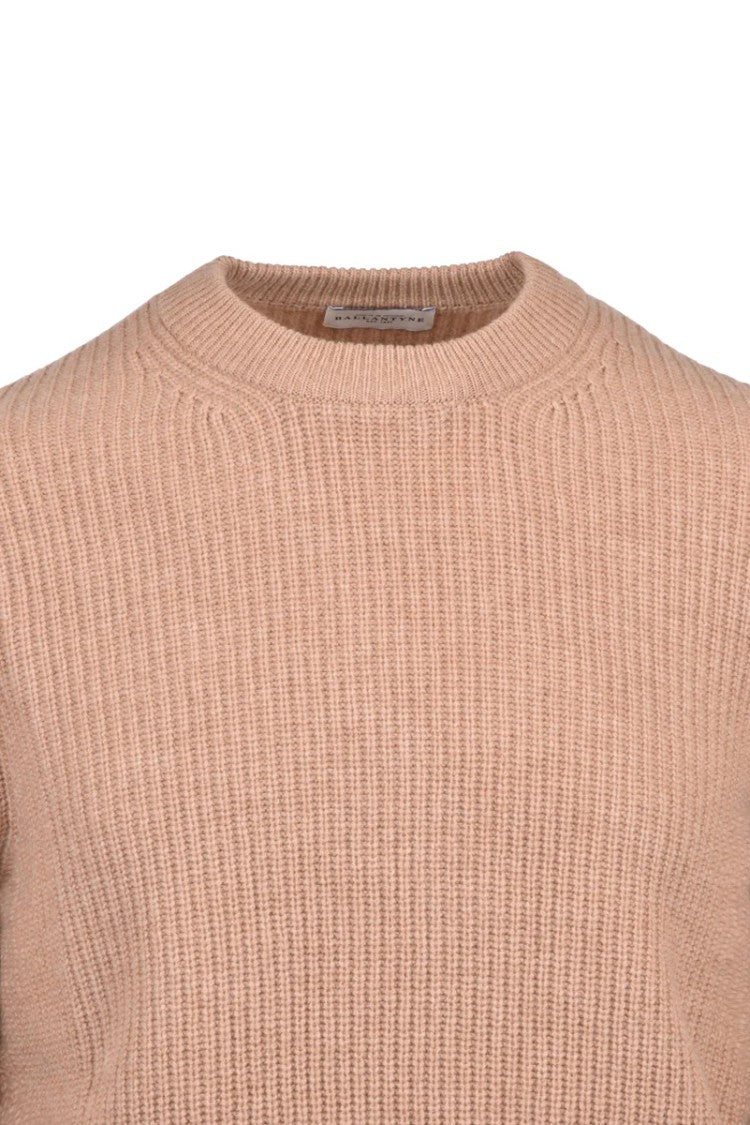 Ballantyne Ribbed Wool Sweater - Beige