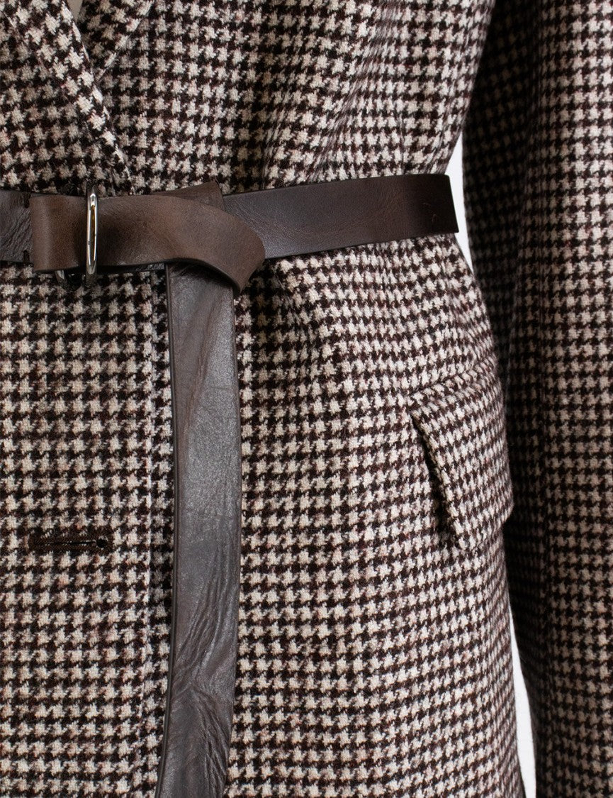 Brunello Cucinelli Houndstooth Pattern Jacket With Structured Silhouette