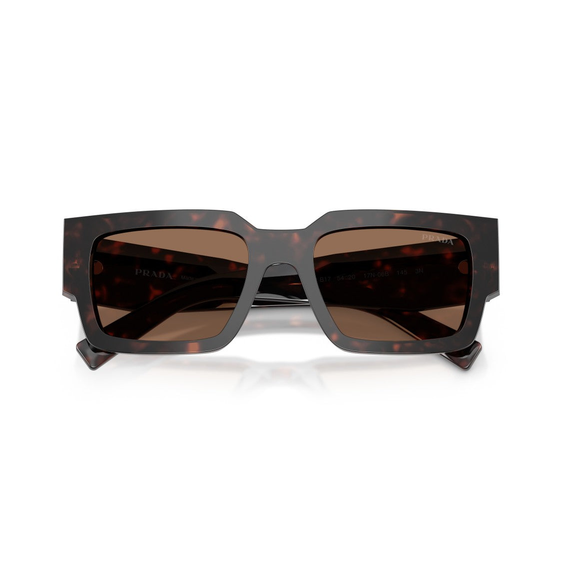 Prada 0Pr B17s Bold Rectangular Tortoiseshell Acetate Sunglasses