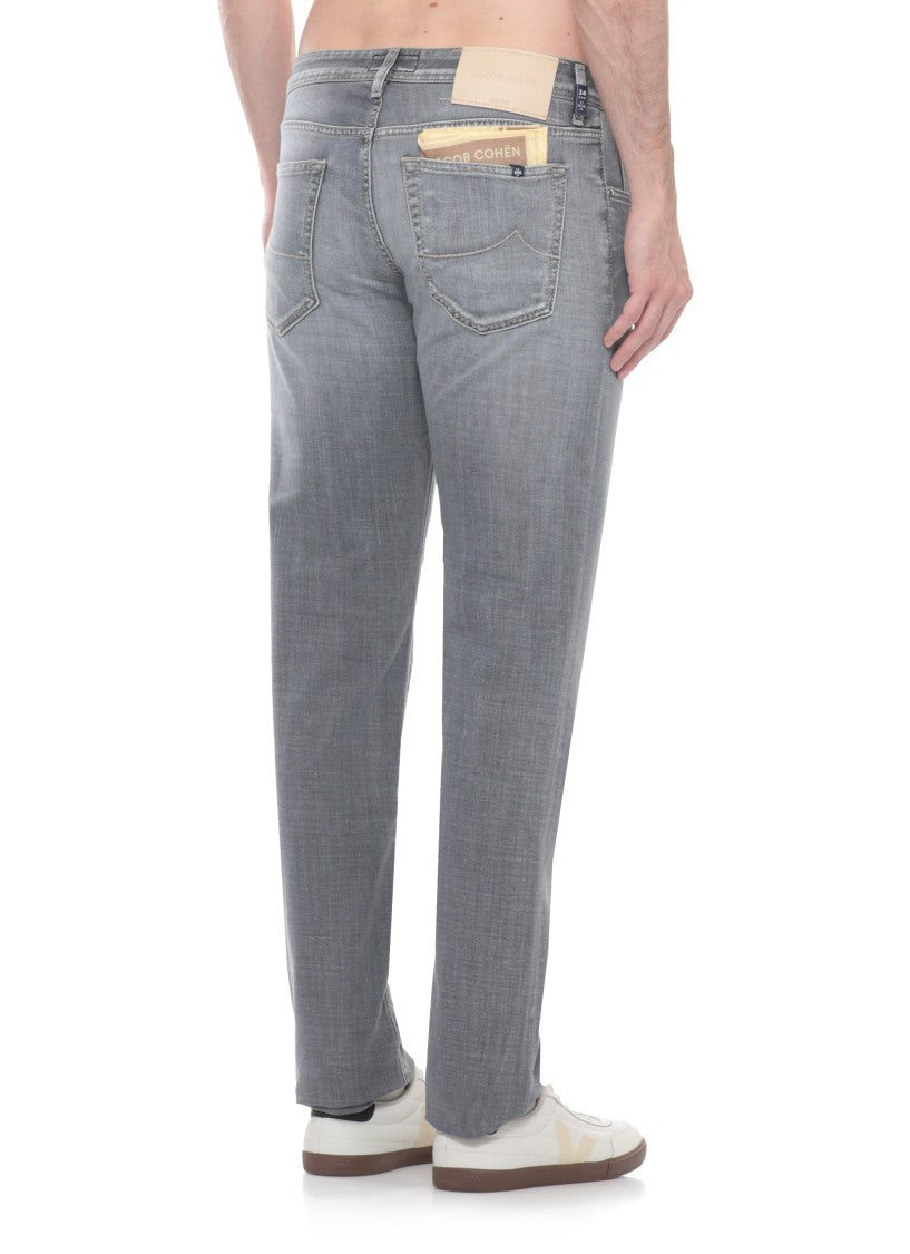 Jacob Cohen Grey Nick Slim Cotton Jeans