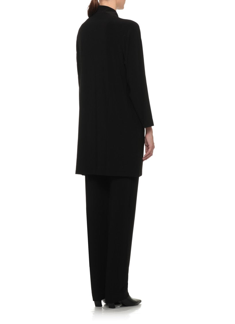 Norma Kamali Black Classic Lapel Velcro Closure Oversized Blazer