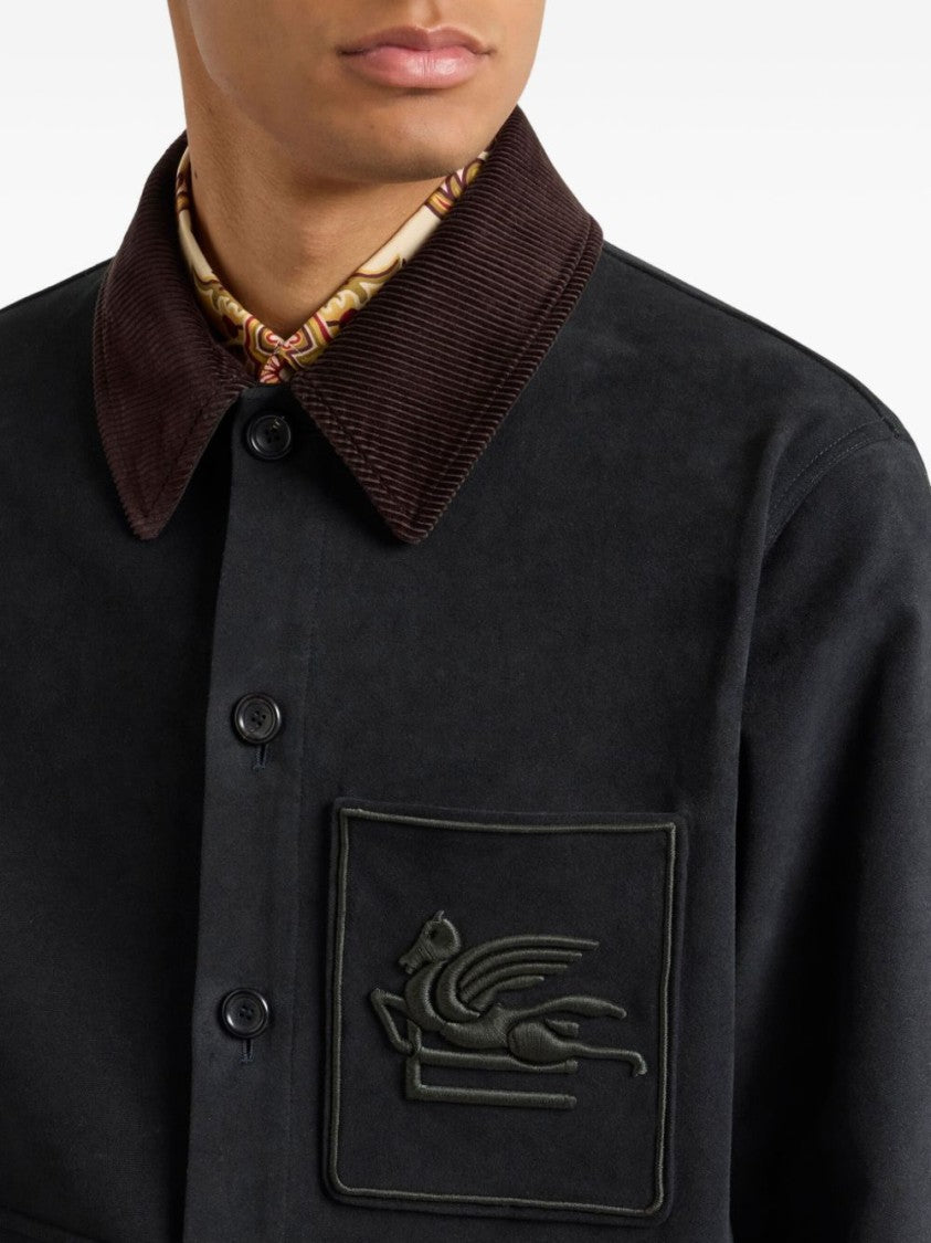 Etro Workwear Jacket With Corduroy Collar