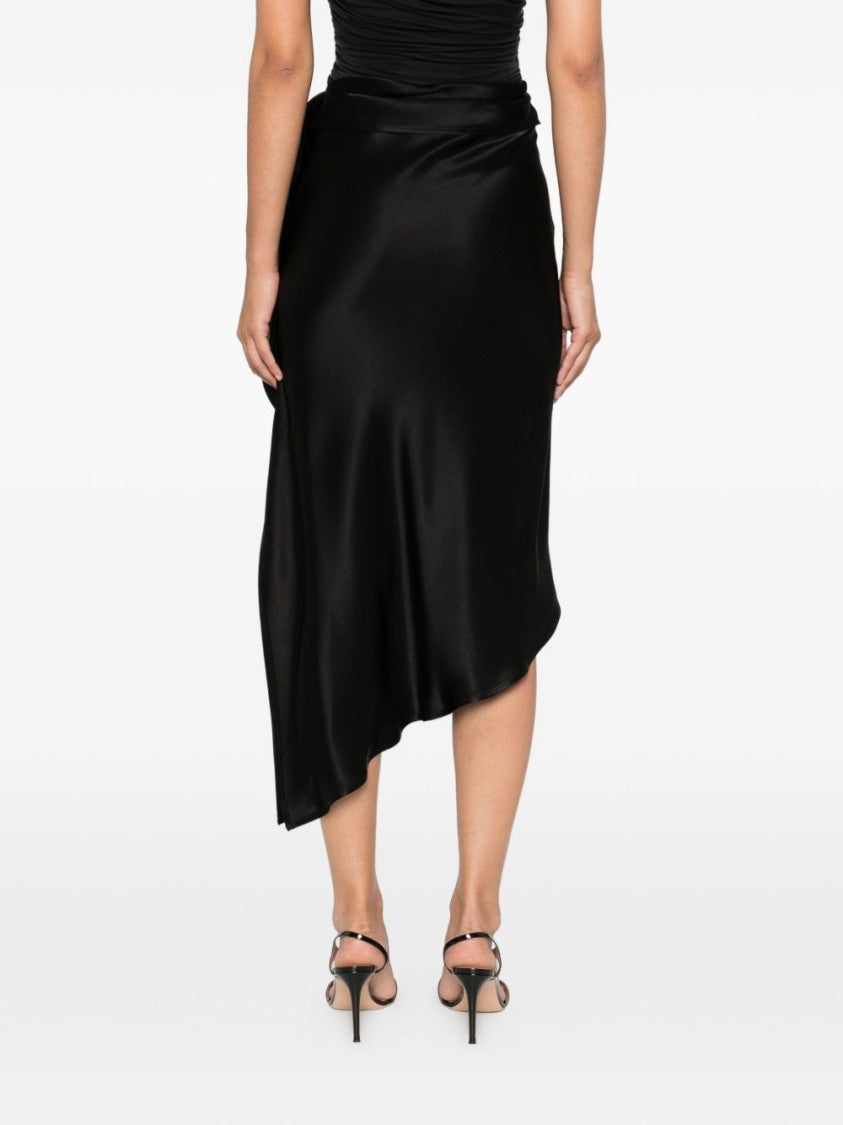 Pinko Asymmetrical Midi Skirt With Draped Detail
