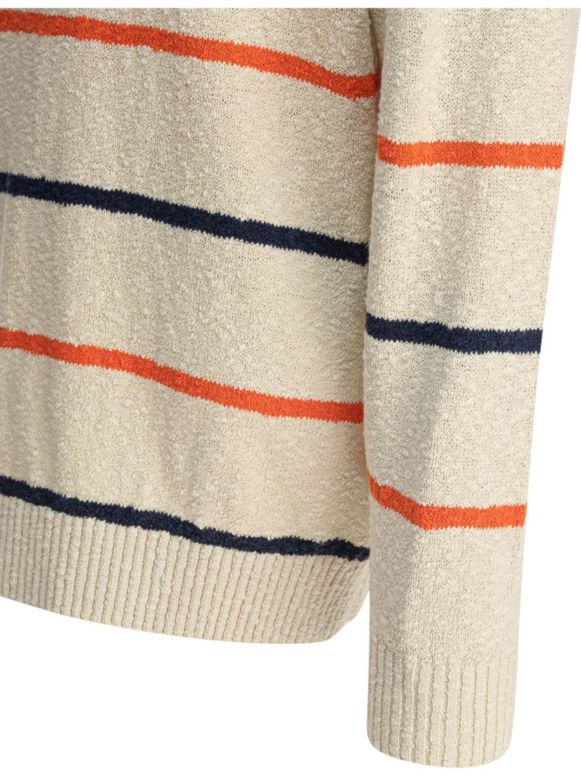 Beams Plus Striped Crewneck Sweater