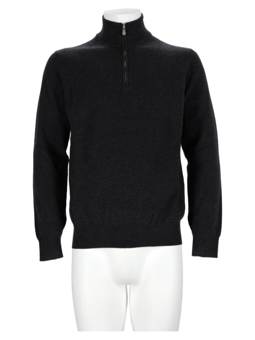 Brunello Cucinelli Cashmere High Collar Zip Sweater