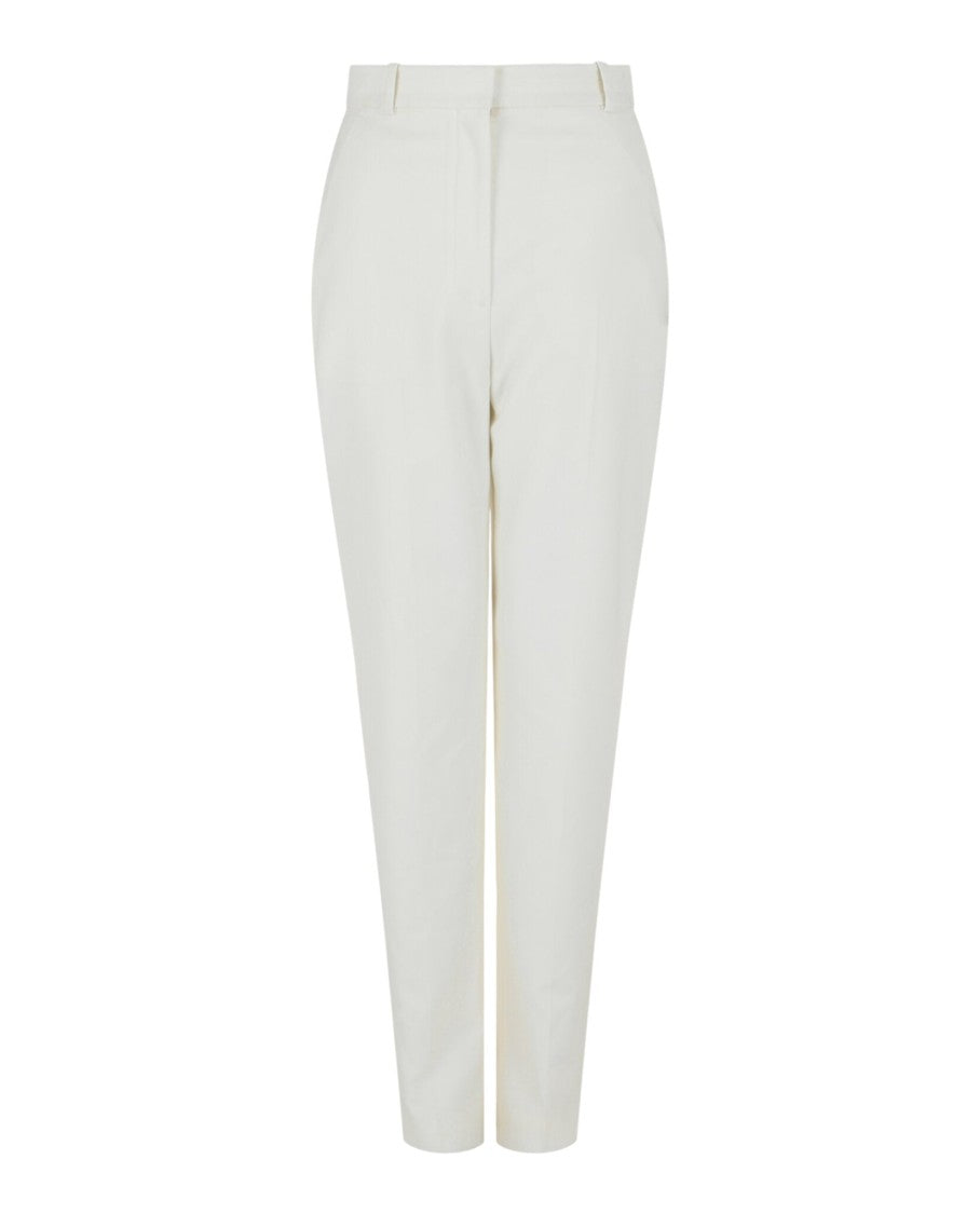 Alexander Mcqueen High-Rise Straight Leg Pants With Concealed Closure