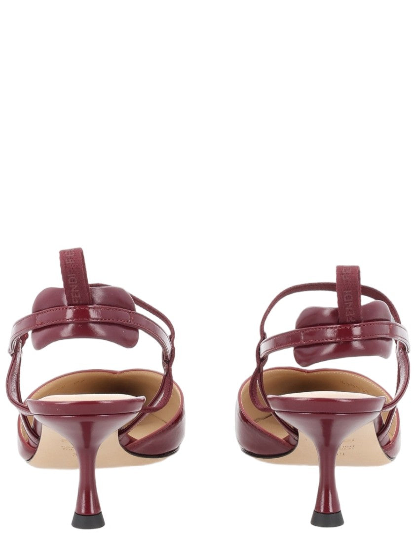 Fendi Bordeaux Pointed Toe Stiletto Pumps