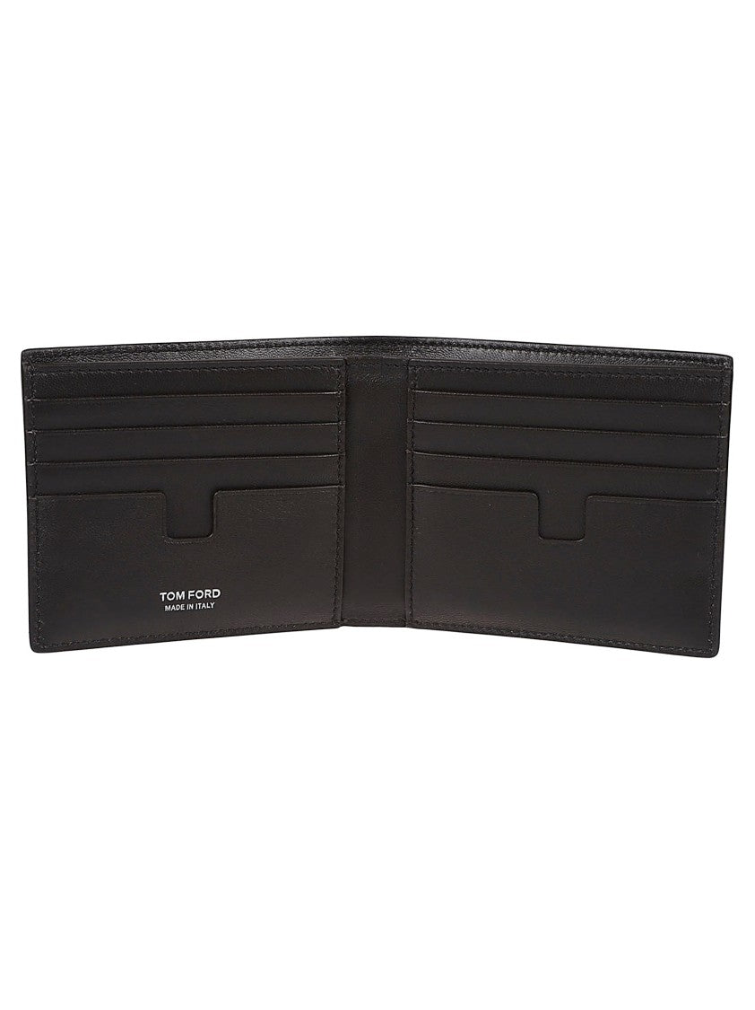 Tom Ford Black Shiny Printed Calf Leather Wallet