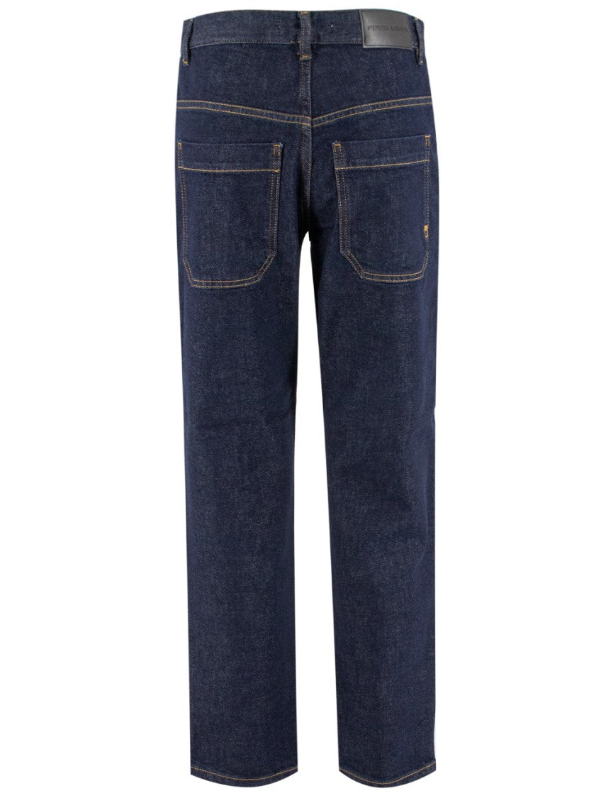 Pinko High-Waisted Straight-Leg Jeans With Zip Fastening