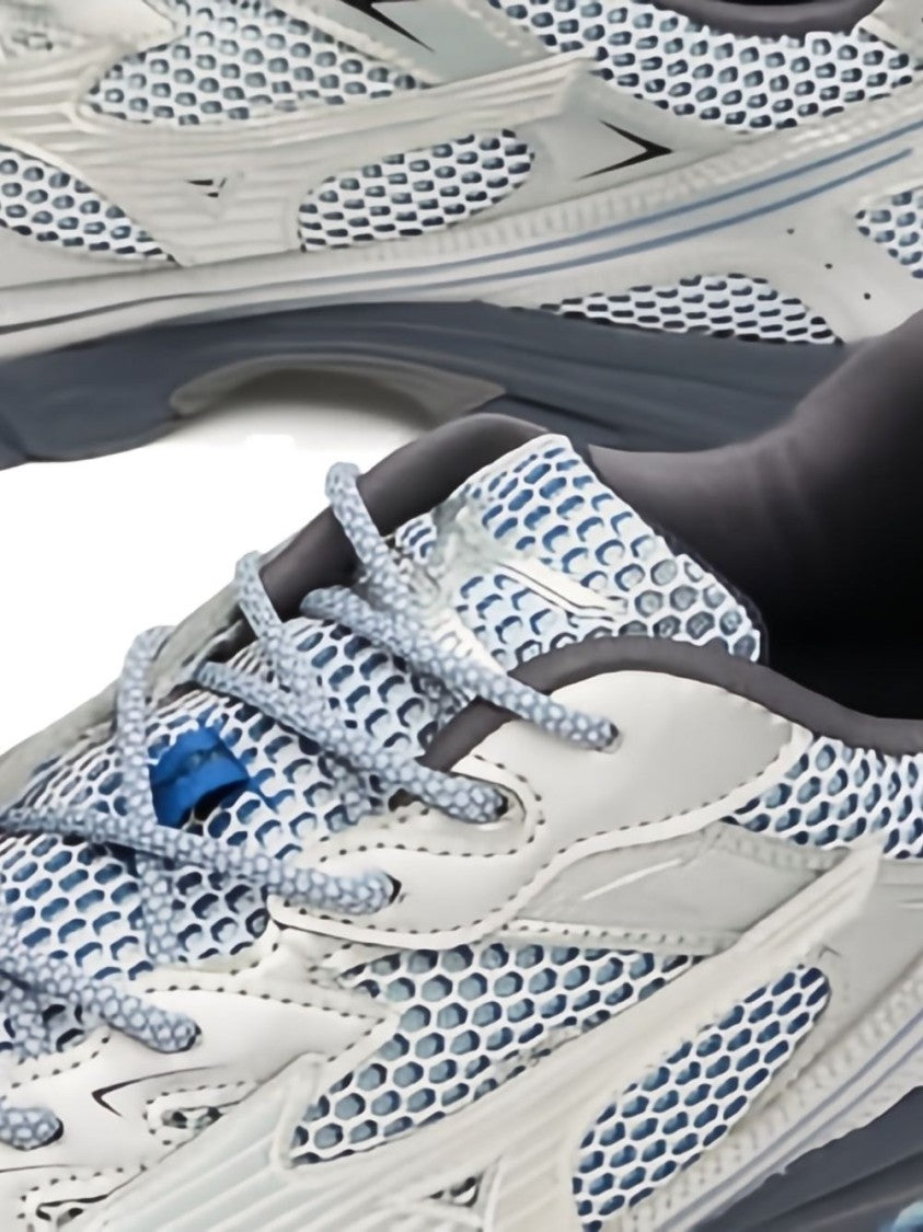 Mizuno Silver Mesh Sneakers With Mirrored Tpu Design