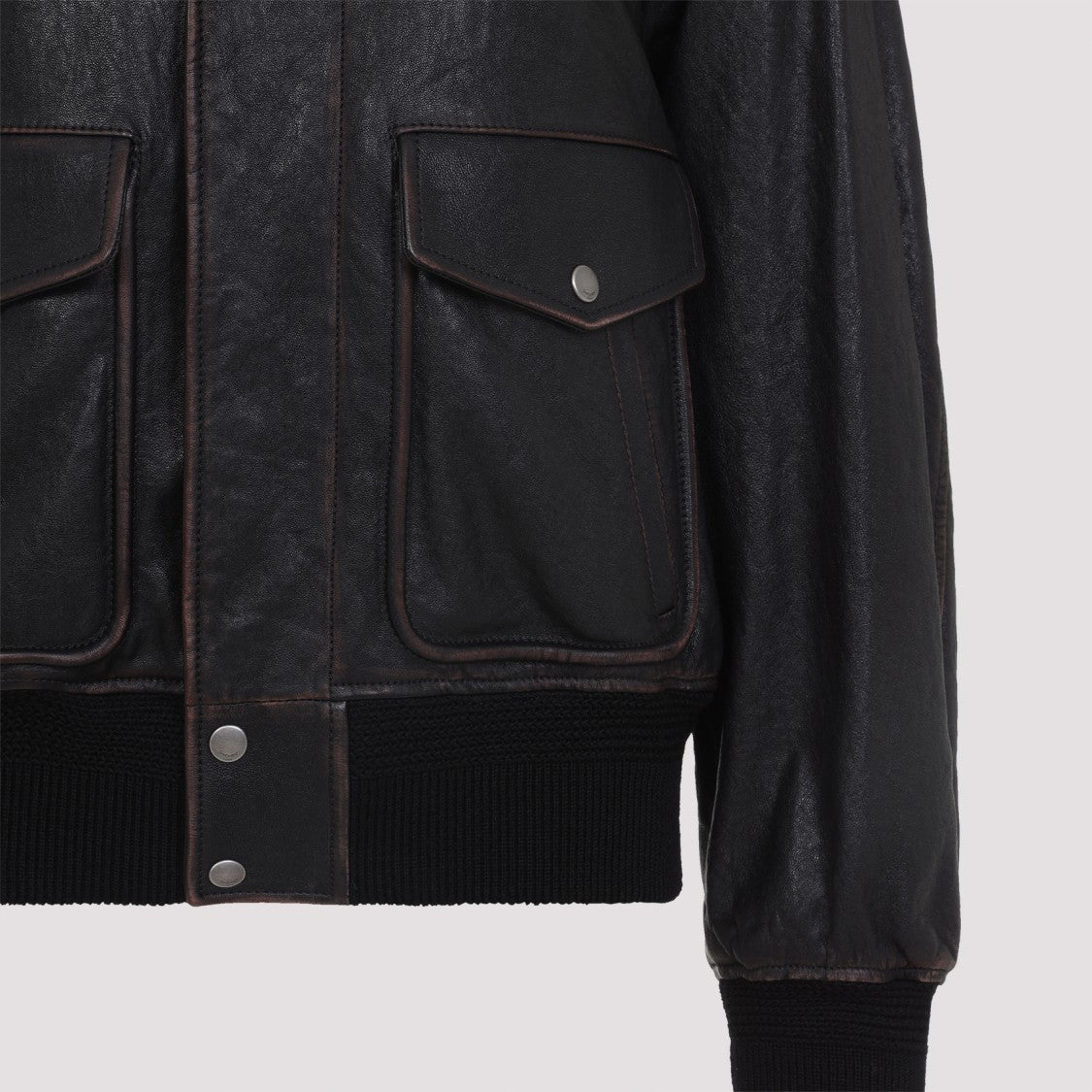 Saint Laurent Black Lamb Leather Jacket