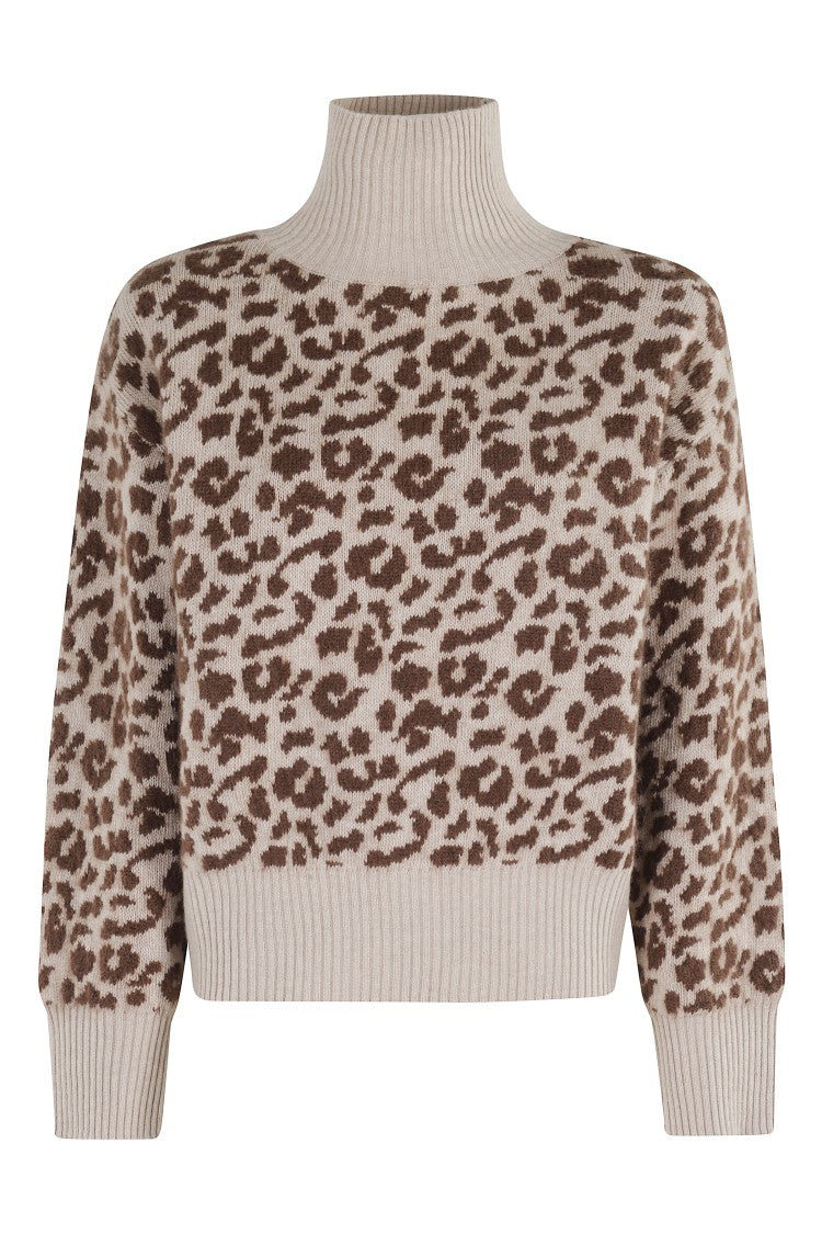 Federica Tosi High Collar Spotted Sweater By Federica Tosi