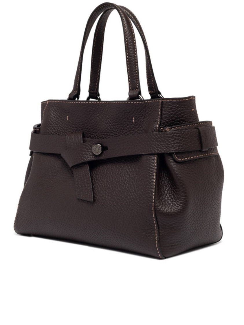 Gianni Chiarini Structured Textured Leather Shoulder Bag With Dual Handles