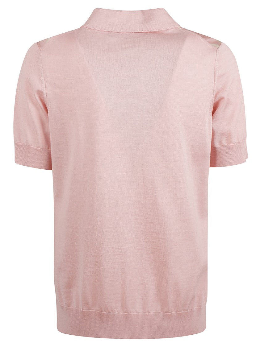 Versace Coral And Seashell Print Polo Shirt