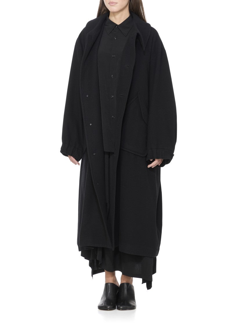 Y's Black Pleated Skirt