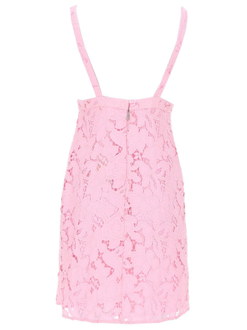 Michael Michael Kors Fitted V-Neck Lace Overlay Dress