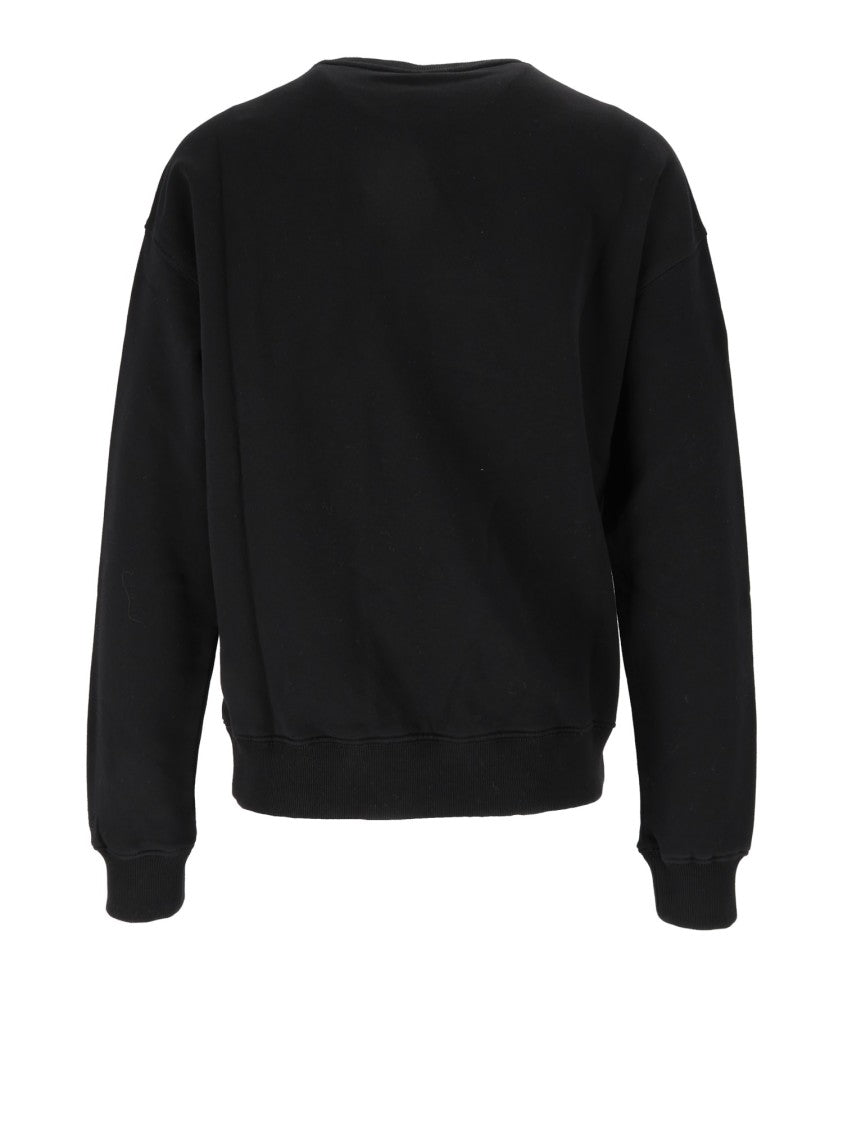 Mc2 Saint Barth Stardust Black Glitter Crewneck Sweatshirt