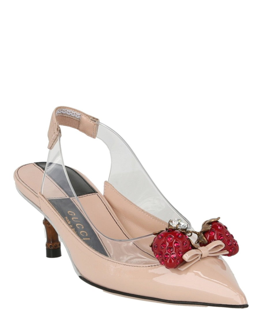 Gucci Eleanor Strawberry Plexi Heels