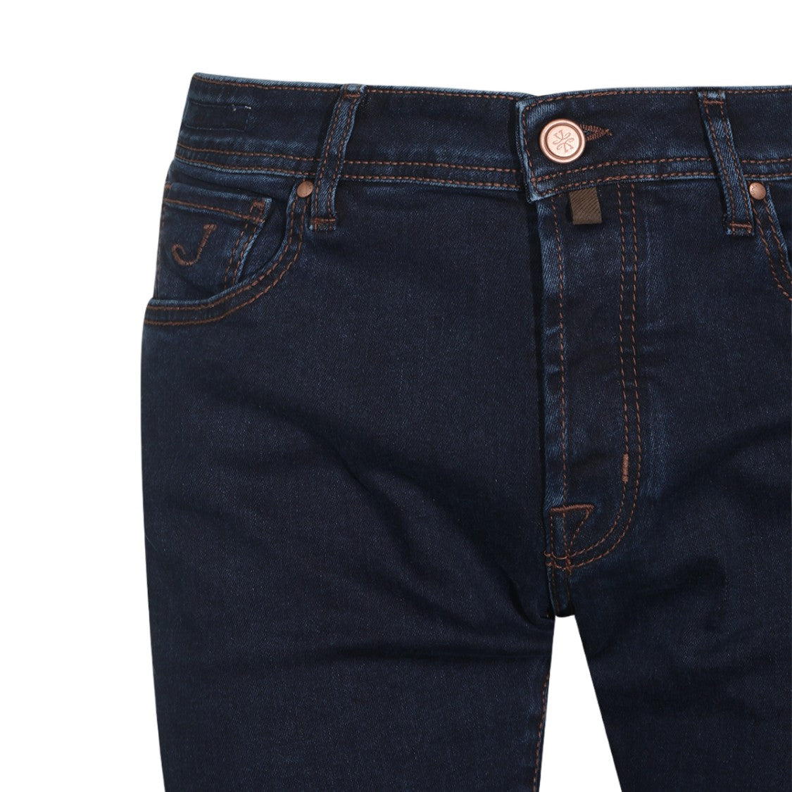 Jacob Cohen Classic Slim Fit Jeans With Dark Indigo Wash And Subtle Accents