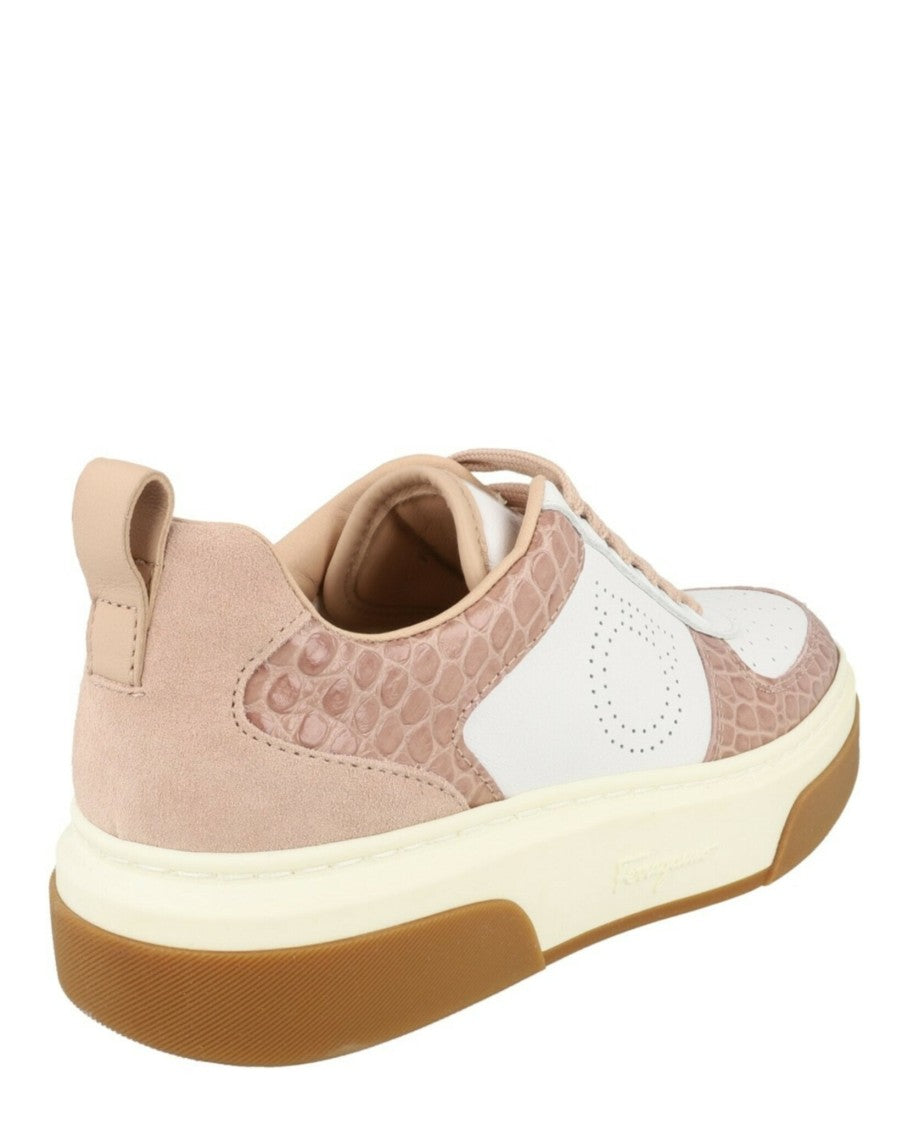 Ferragamo Cassina Low Leather Sneakers