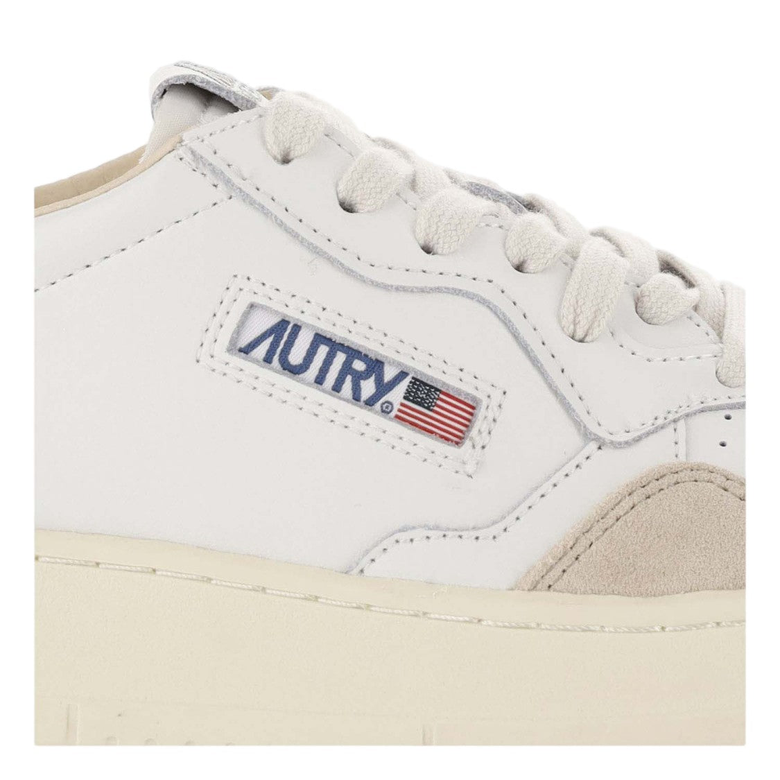 Autry Medalist Leather Sneakers With Suede Inserts