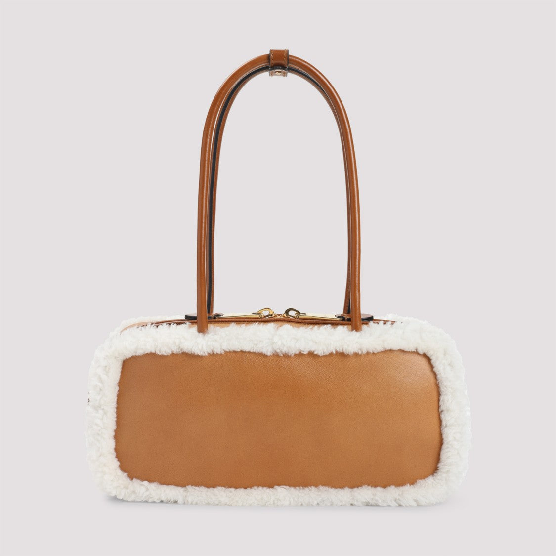Miu Miu Cognac Brown Calf Leather Bauletto Shoulder Bag
