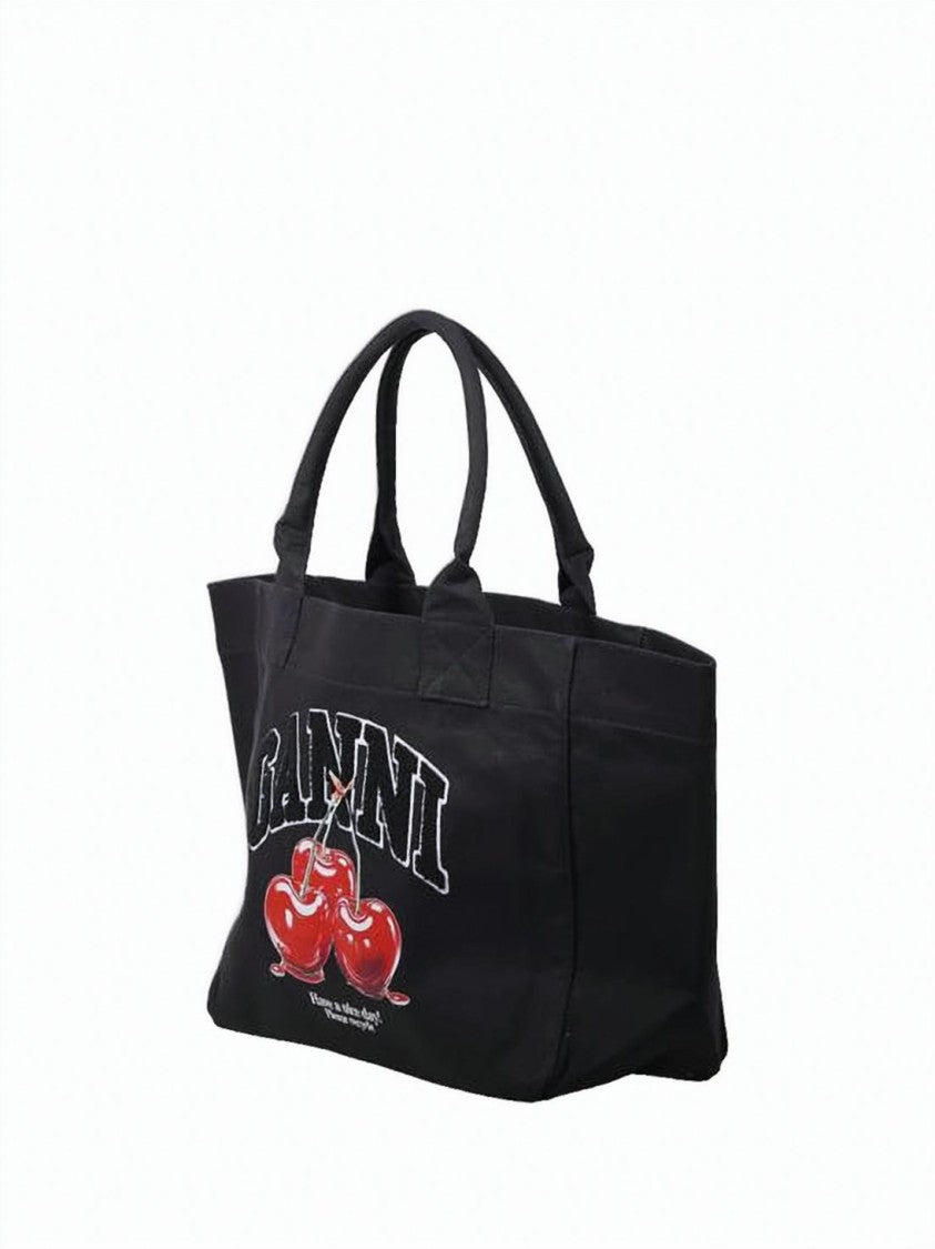 Ganni Spacious Black Shoulder Bag