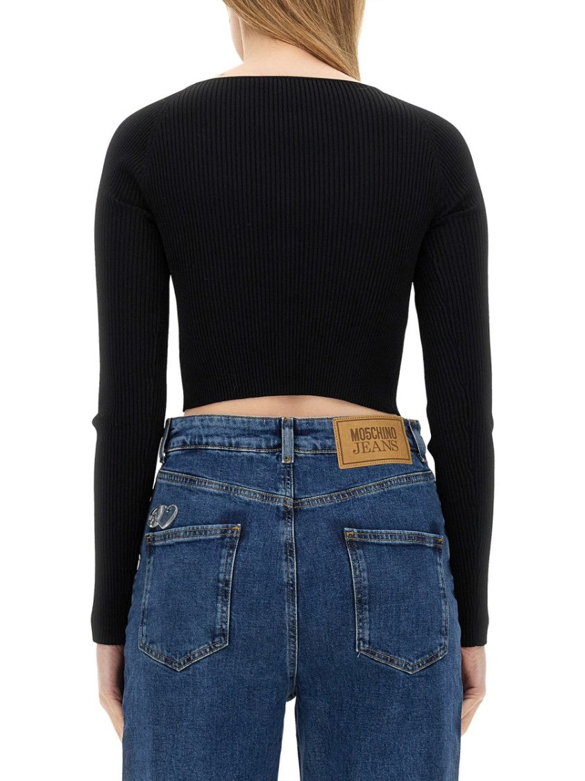 Moschino Ribbed Crop Top