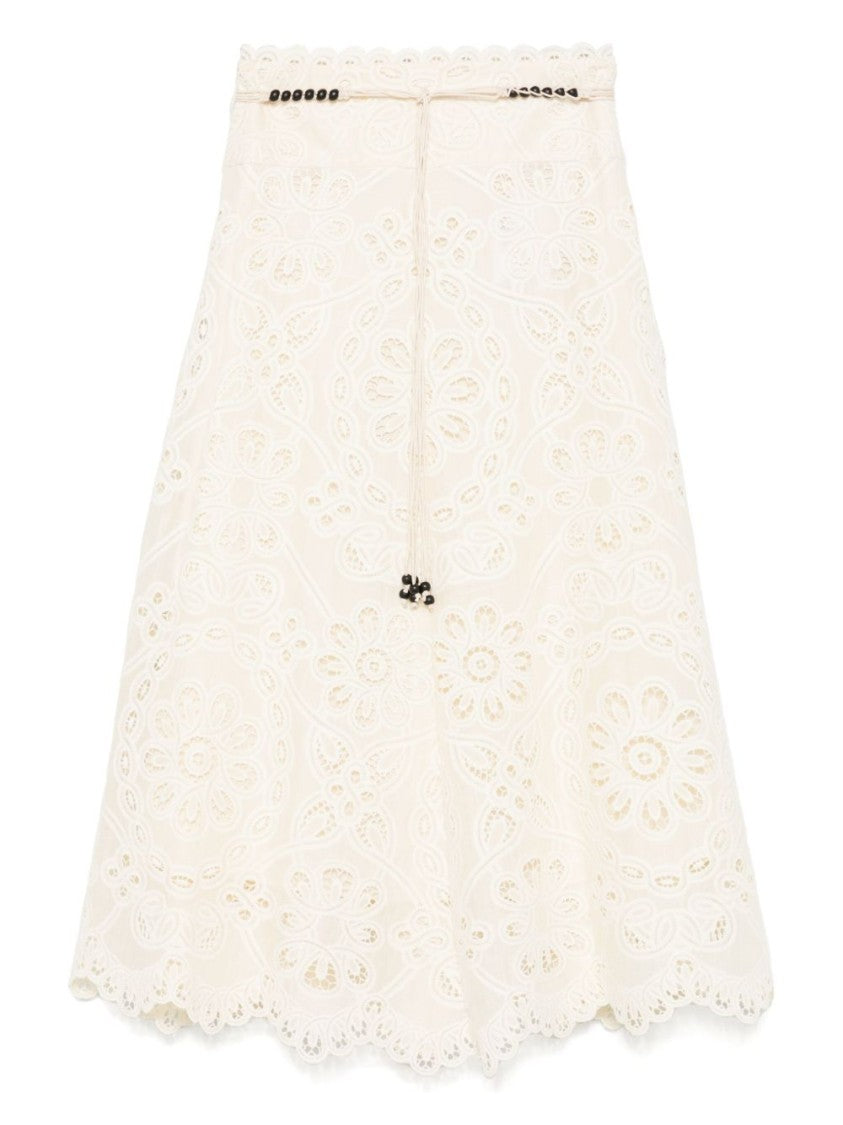 Zimmermann Rhiannon Embroidered Skirt