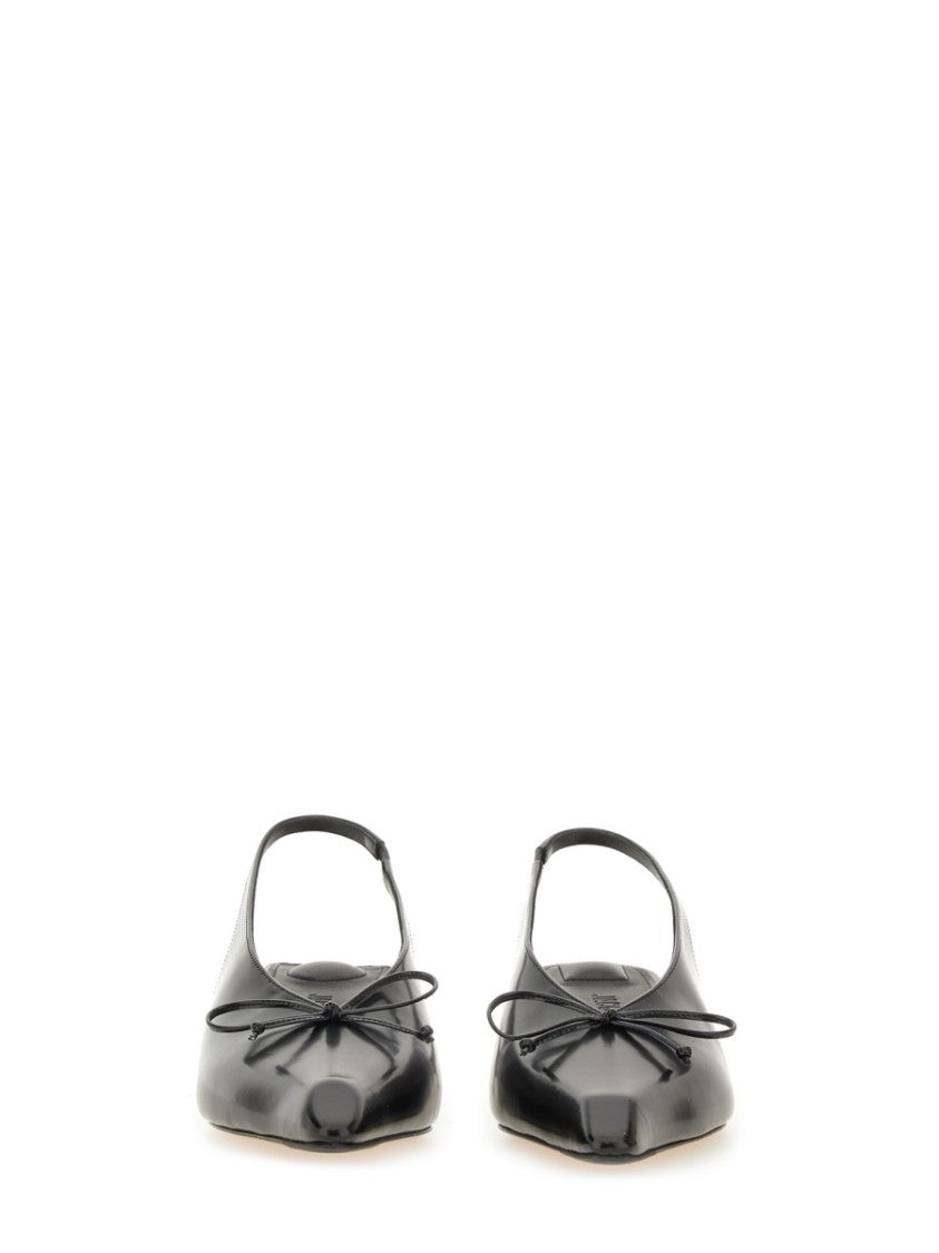 Jacquemus Cubisto Slingbacks With Delicate Bow Detail And Pointed Toe