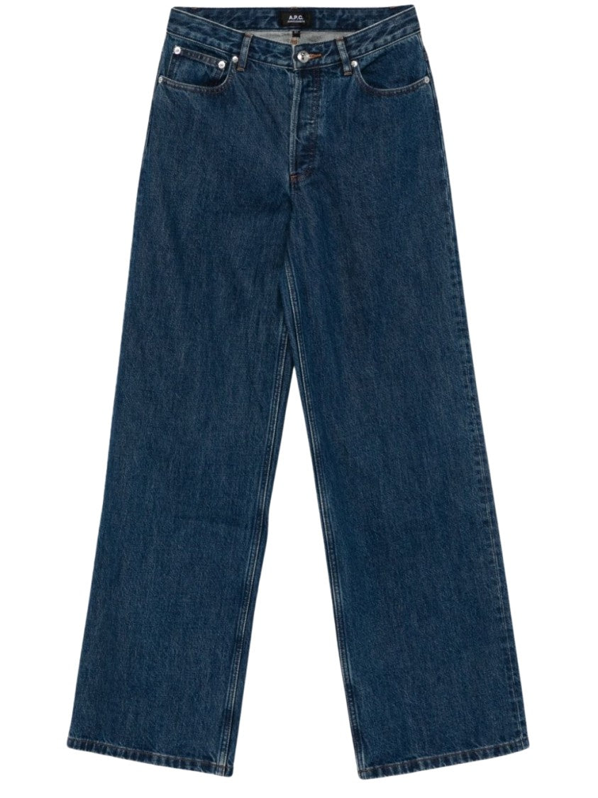 A.P.C. Dark Wash Organic Cotton Mid-Rise Straight Fit Jeans