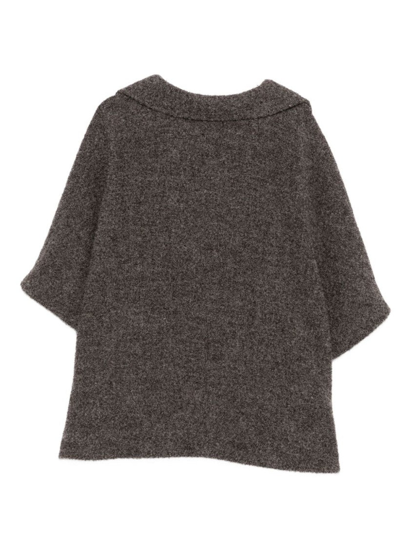 Cinzia Rocca Boxy Cape-Style Cinzia Rocca Gray Coat