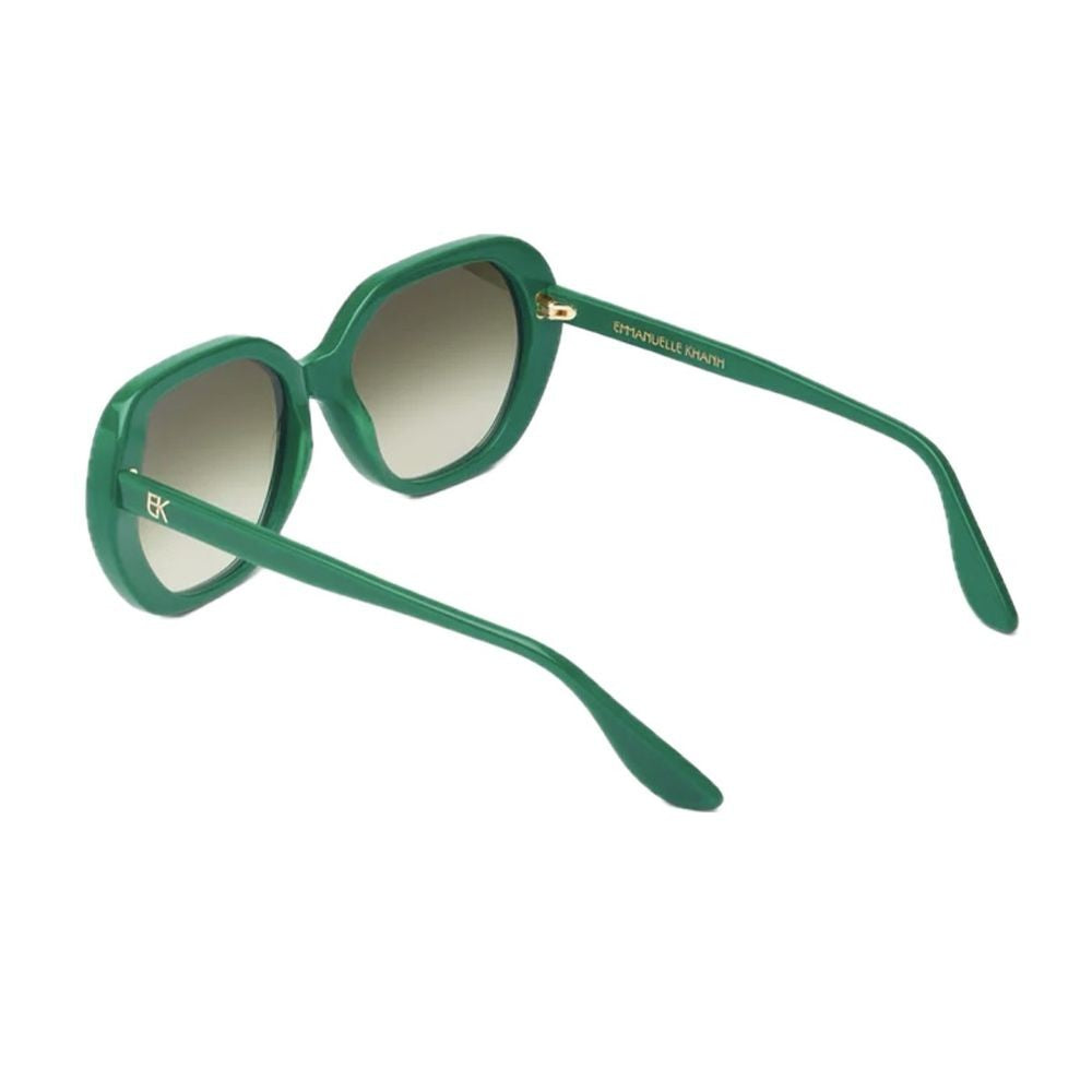 Emmanuelle Khanh Orphee Oversized Rounded Sunglasses In Bright Green Acetate