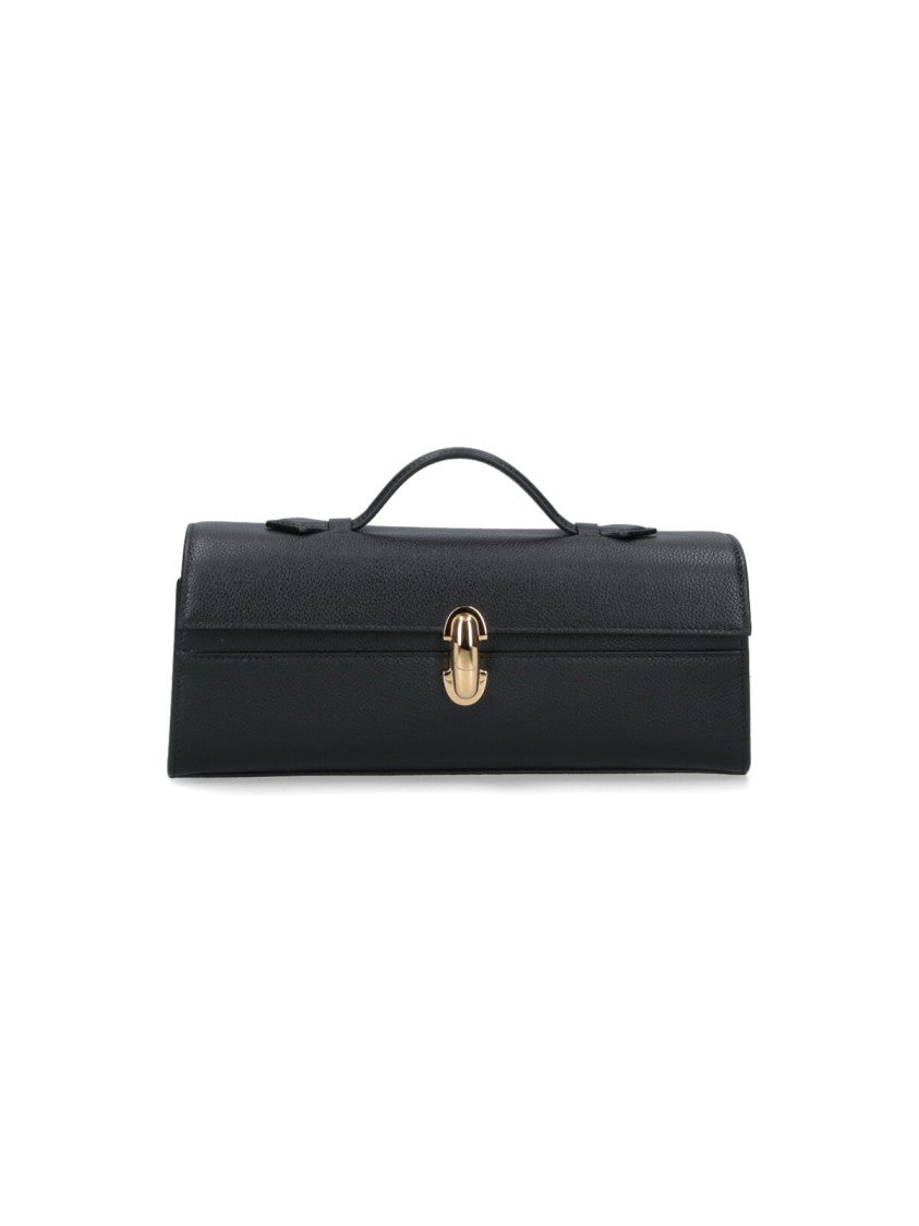 Savette Structured Black Minimalist Handbag