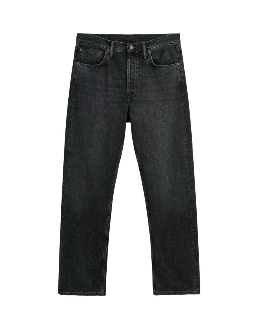 Acne Studios Black Straight-Leg Vintage Denim Jeans