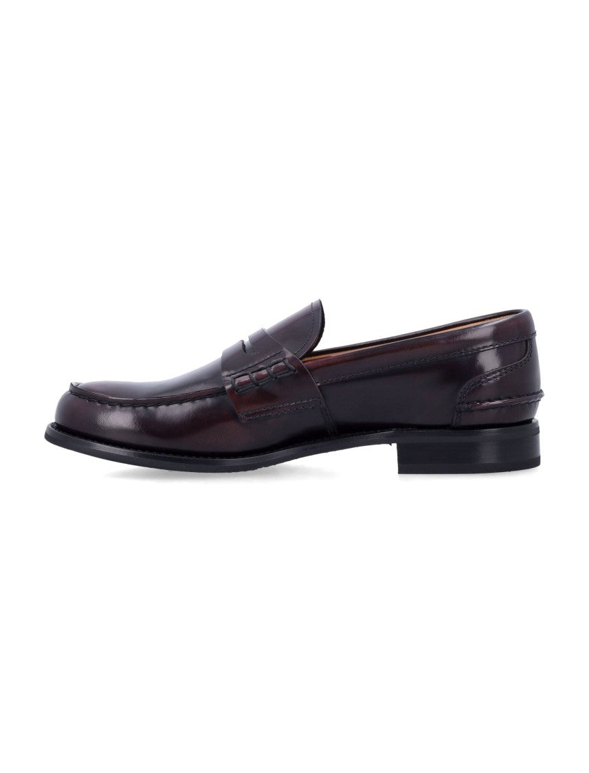 Church's Pembrey Classic Penny Loafers In Deep Burgundy Leather
