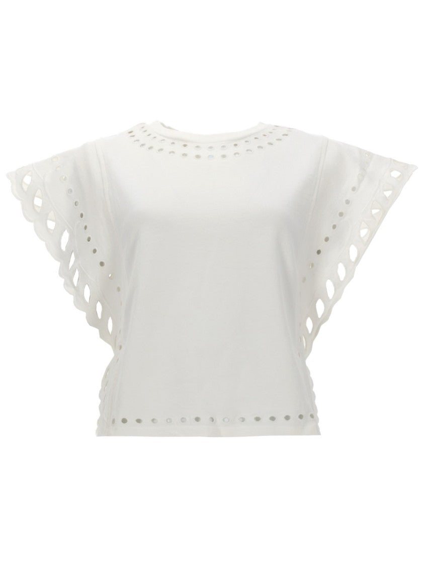 Isabel Marant Étoile Odyle Flutter Scalloped Sleeve Top