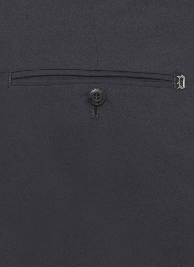 Dondup Blue Gaubert Monogram Cotton Pants