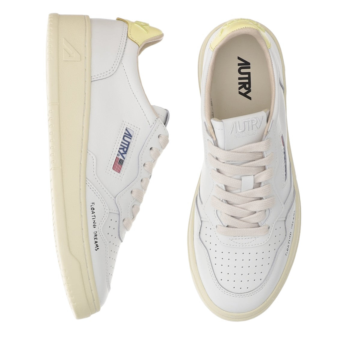 Autry Perforated Leather Low Sneakers With Logo Accents