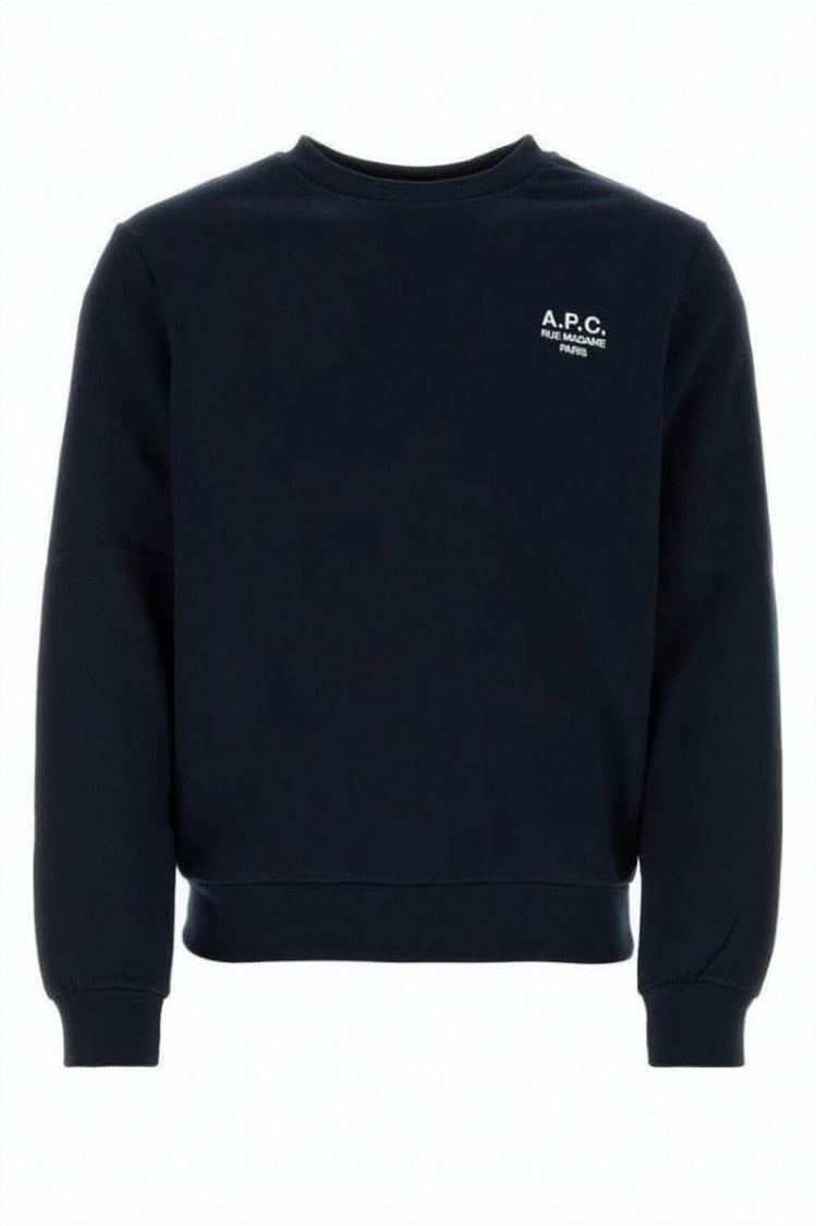 A.P.C. Long-Sleeve Blue T-Shirt With Subtle Logo Detail