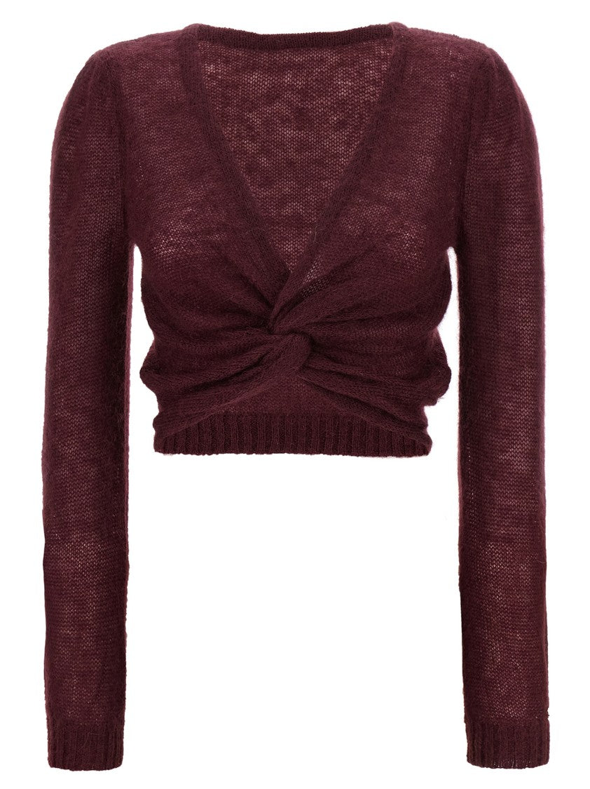 Twin-Set Cropped Wool Blend Sweater